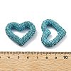 Heart Shape Polymer Clay Rhinestone Beads CLAY-NH0001-09A-12-4