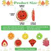 28Pcs 7 Styles Fruit Theme Spray Painted Opaque Resin Pendants RESI-FS0002-43-3