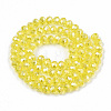 Electroplate Glass Beads Strands X-EGLA-A034-T8mm-B21-2