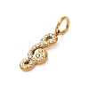 304 Stainless Steel Rhinestone Pendants RB-CBA1537-04G-2