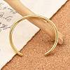 Ion Plating(IP) 304 Stainless Steel Simple Thin Cuff Bangles BJEW-P296-02G-1
