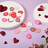 Beadthoven 30Pcs 6 Colors Valentine's Day Opaque Acrylic Pendants SACR-BT0001-03-6