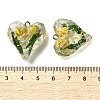 Inner Dried Flower Transparent Resin Pendants RESI-A043-03A-3