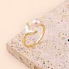 Natural Freshwater Pearl with Natural Shell Cuff Rings WGDDA1E-04-1