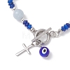 304 Stainless Steel & Lampwork Charm Bracelets BJEW-JB13111-2