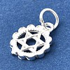 925 Sterling Silver Flower Star of David Charms STER-F059-02S-2