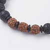 Natural Lava Rock Beads Stretch Bracelets BJEW-E326-12D-2