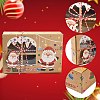 12 pcs 4 Styles Christmas Theme Kraft Paper Gingerbread Candy Boxes with PET Window ST-CJ0010-15-3