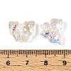 Electroplate Transparent Glass Beads Strands EGLA-T029-06F-4
