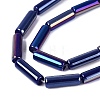 Electroplate Opaque Glass Beads Strands X-EGLA-Q132-02A-B02-3
