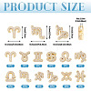 12Pcs 12 Styles Twelve Constellations Brass Micro Pave Clear Cubic Zirconia Pendants KK-TA0008-96G-3