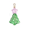 Star Transparent Glass Charms PALLOY-JF02751-3