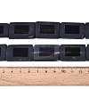 Dyed & Heated Natural  Black Agate Beads Strands G-T144-25B-02-5