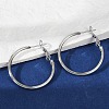 Tarnish Resistant 201 Stainless Steel Hoop Earrings EJEW-F188-24P-A-5