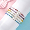 Natural & Synthetic Mixed Gemstone & Shell Pearl Beads & Glass Beaded Bracelets for Women BJEW-JB13078-1