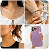 10Pcs Cross with Butterfly Brass Pendants PALLOY-TAC0272-8