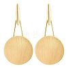 Alloy Flat Round Dangle Stud Earrings FS-WG56DB5-02-4