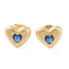 Rack Plating Brass with Cubic Zirconia Stud Earrings for Women EJEW-G394-05G-04-2