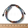 Mixed Stone and Synthetic Hematite Adjustable Braided Bead Bracelets BJEW-H626-01-04-5