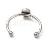 304 Stainless Steel Cuff Ring Findings X-STAS-E044-04P-2
