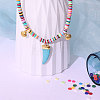Flat Round Handmade Polymer Clay Beads LS-CLAY-R067-8.0mm-38-6