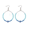 Resin Evil Eye & Acrylic Beaded Big Ring Dangle Earrings EJEW-JE04999-05-1