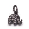 Brass Micro Pave Cubic Zirconia Pendants ZIRC-K070-42-2