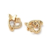 Brass Micro Pave Cubic Zirconia Charms KK-Z136-55G-2
