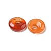 Natural Red Agate Donut/Pi Disc Charms X-G-G142-02P-2