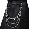 Aluminum & Alloy Spike Rivets 3 Layer Trousers Chains WGE957A-01-2