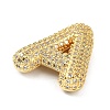 Rack Plating Brass Micro Pave Cubic Zirconia Pendants KK-Q790-01A-G-2