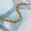 304 Stainless Steel Crystal Rhinestone Papperclip Chain Necklaces for Women SA-CBA8C9C-09G-2