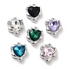 Rack Plating Alloy Rhinestone Charms PALLOY-F311-23P-1