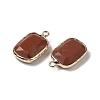 Natural Red Jasper Faceted Pendants G-Q169-06G-04-2