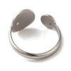 304 Stainless Steel Open Cuff Ring RJEW-C068-05B-P-3