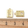 Rack Plating Brass Micro Pave Cubic Zirconia Pendants KK-P290-55G-3