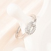 Brass Micro Pave Cubic Zirconia Finger Rings RJEW-C153-01P-02-3