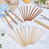 2Bags 2Colors Carbonized Bamboo Knitting Needles TOOL-CL0001-09-4