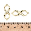 Brass Micro Pave Cubic Zirconia Heart Infinity Connector Charms KK-P350-12G-01-6