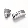 Smooth Surface 304 Stainless Steel Rectangle Magnetic Clasps STAS-I045-07-3