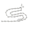 Brass Pave Clear Cubic Zirconia Y Necklaces NJEW-G183-06P-01-4