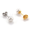 Plastic Imitation Pearl Stud Earrings STAS-D0001-03-A-2