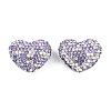 Heart Shaped Polymer Clay Rhinestone Beads CLAY-NH0002-01D-1