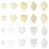 20Pcs 10 Styles Brass Filigree Pendants KKC-FS0001-04-1