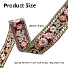 10 Yards Embroidery Flower Polyester Ribbon PW-WG22962-04-2