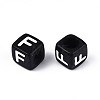 Initial Acrylic Horizontal Hole Beads OACR-ZX006-35F-2