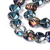 Electroplate Transparent Glass Beads Strands EGLA-B012-AB17-3