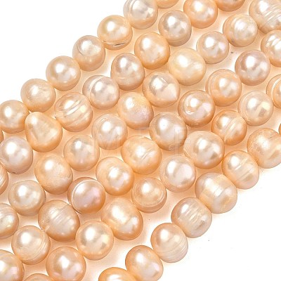 Natural Cultured Freshwater Pearl Beads Strands PEAR-L034-12D-1