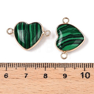 Synthetic Malachite Love Heart Pendants G-T138-205B-G-1