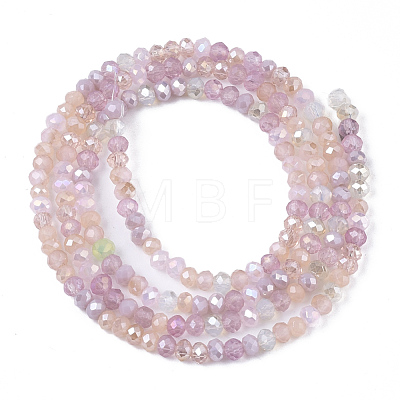 Electroplate Glass Beads Strands EGLA-S192-001A-B02-1